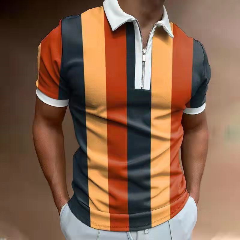 POLO Striped Printed Short Sleeve T-Shirt - Trend Thrills